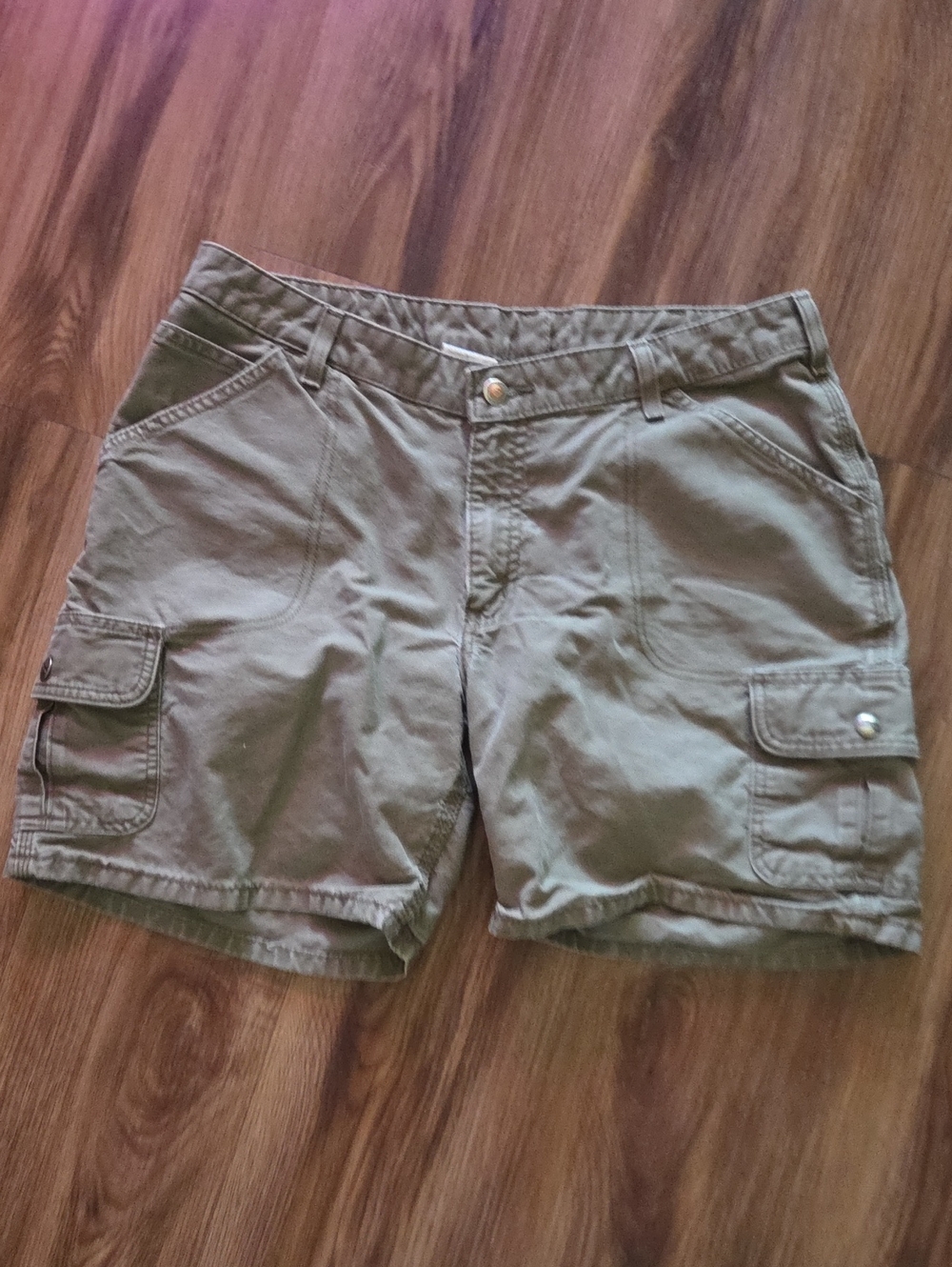 Carhartt Olive Green Work Shorts with Utility Pockets Size 12 100% Cottton